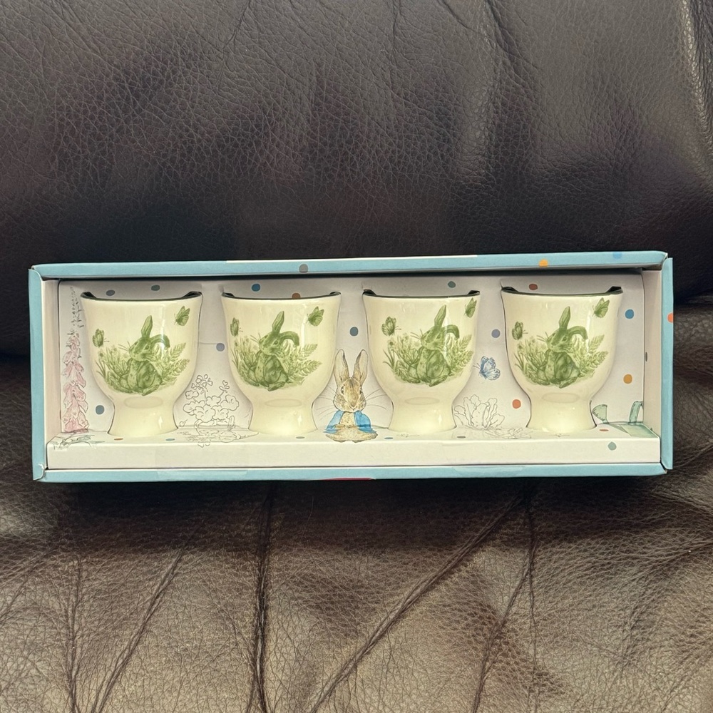 Beatrix Potter the World of Peter Rabbit Ceramic Egg Cups Set - Green